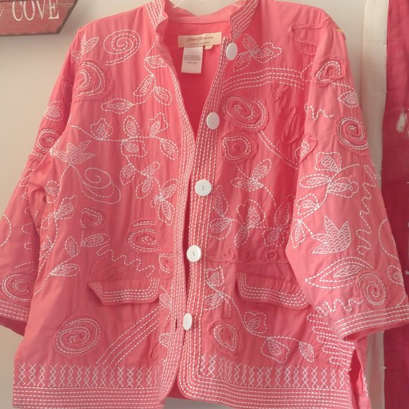 Pink 3/4 Sleeve Jacket - Picture 3 of 14